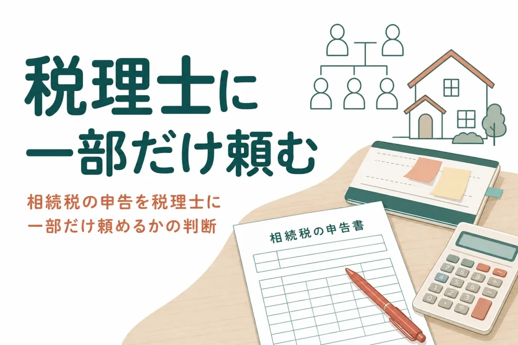 相続税の申告を税理士に一部だけ頼めるかを解説する記事のアイキャッチ
