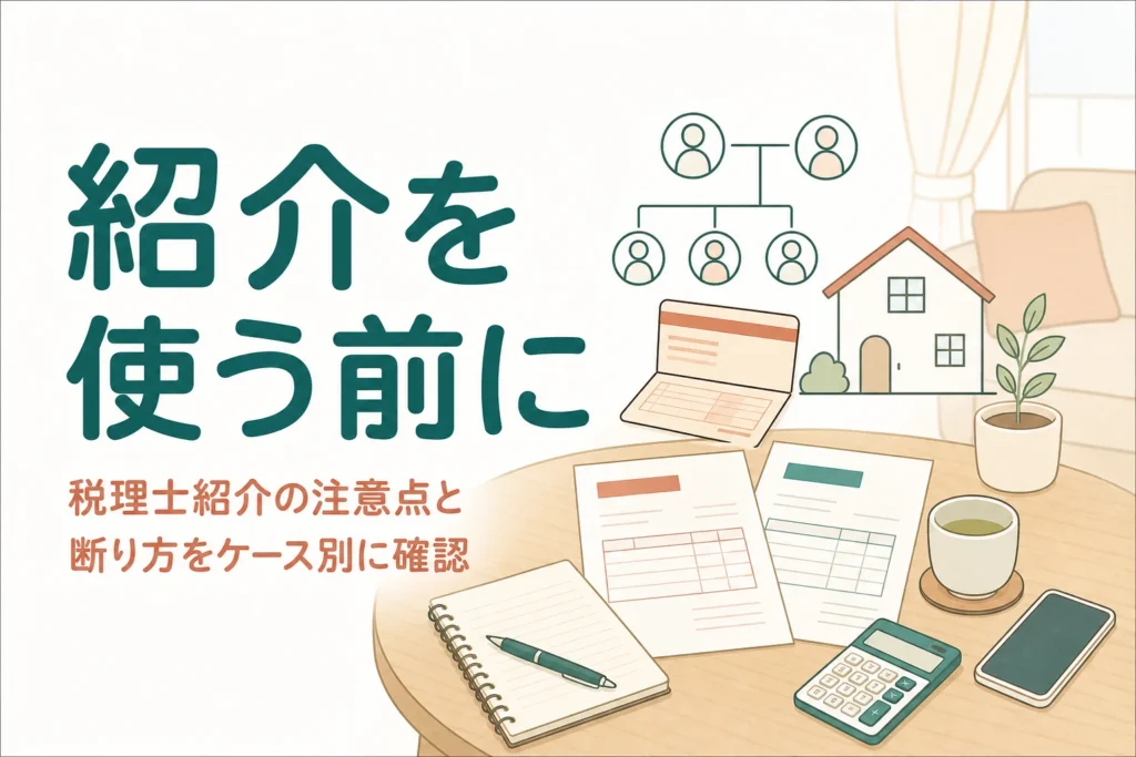 税理士紹介を使う前の注意点と断り方を解説する記事のアイキャッチ