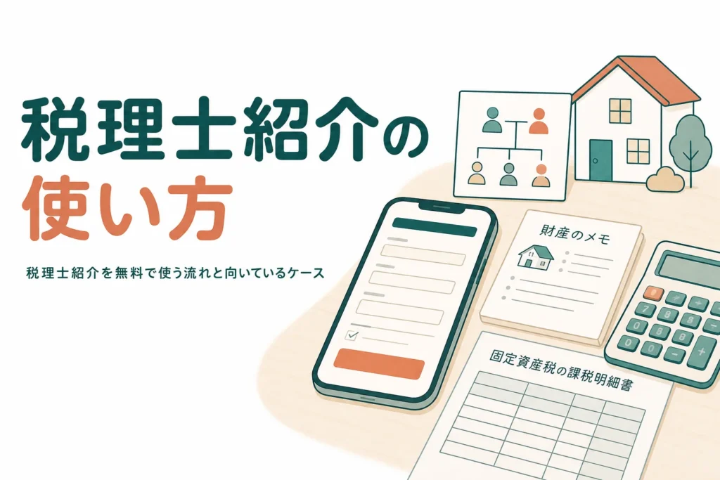 無料の税理士紹介サービスを使う流れと向いている人を解説する記事のアイキャッチ
