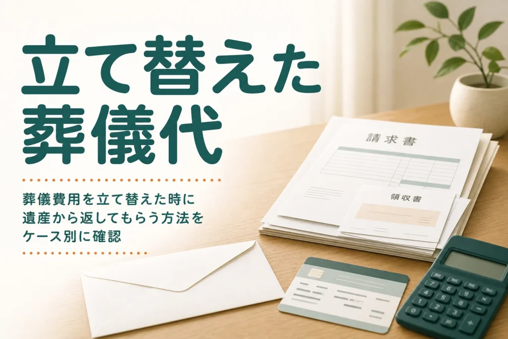 葬儀費用を立て替えた兄弟が遺産から返してもらう方法をケース別に確認する記事のアイキャッチ