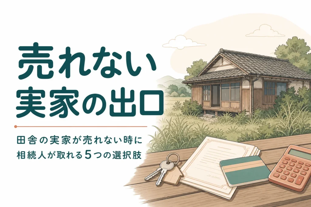 田舎の実家が売れない時に相続人が取れる選択肢を解説する記事のアイキャッチ