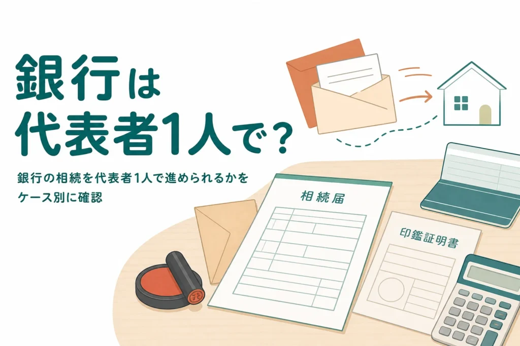 相続人の1人だけで銀行の相続手続きを進められるかを解説する記事のアイキャッチ