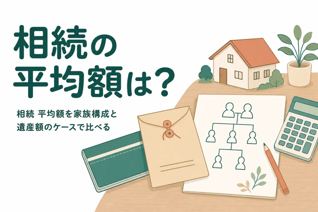 相続の平均額と、家族構成・遺産額ごとにもらえる金額を解説する記事のアイキャッチ