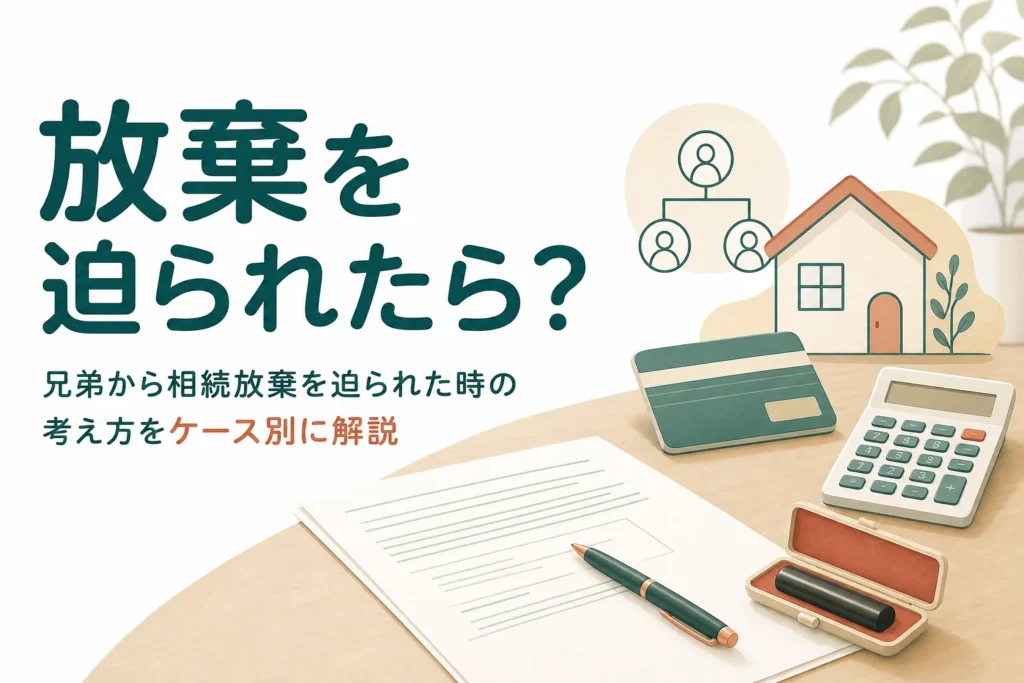 親の介護をしてきたのに兄弟から相続放棄を迫られた時の考え方を解説する記事のアイキャッチ