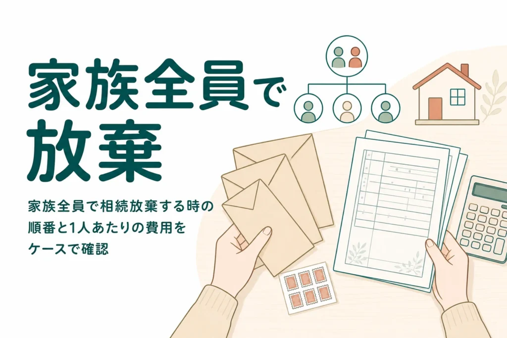 家族全員で相続放棄する時の順番と費用を確認する記事のアイキャッチ