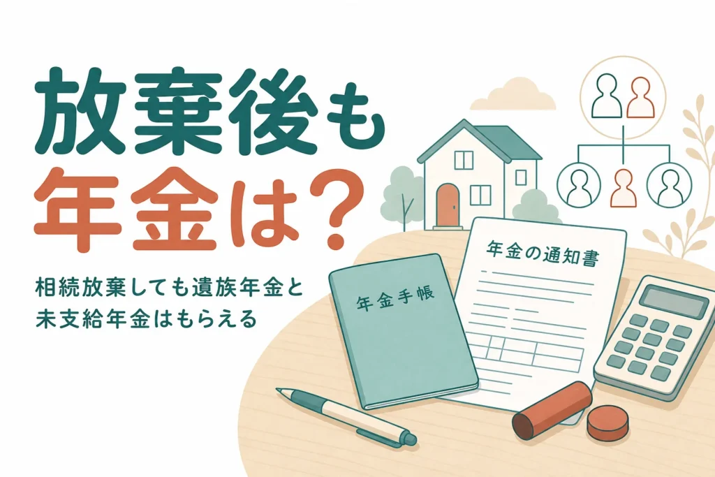 相続放棄しても受け取れる遺族年金・未支給年金などのお金を解説する記事のアイキャッチ