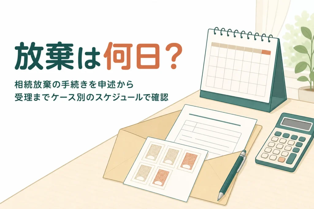 相続放棄の手続きを申述から受理までケース別のスケジュールで確認する記事のアイキャッチ