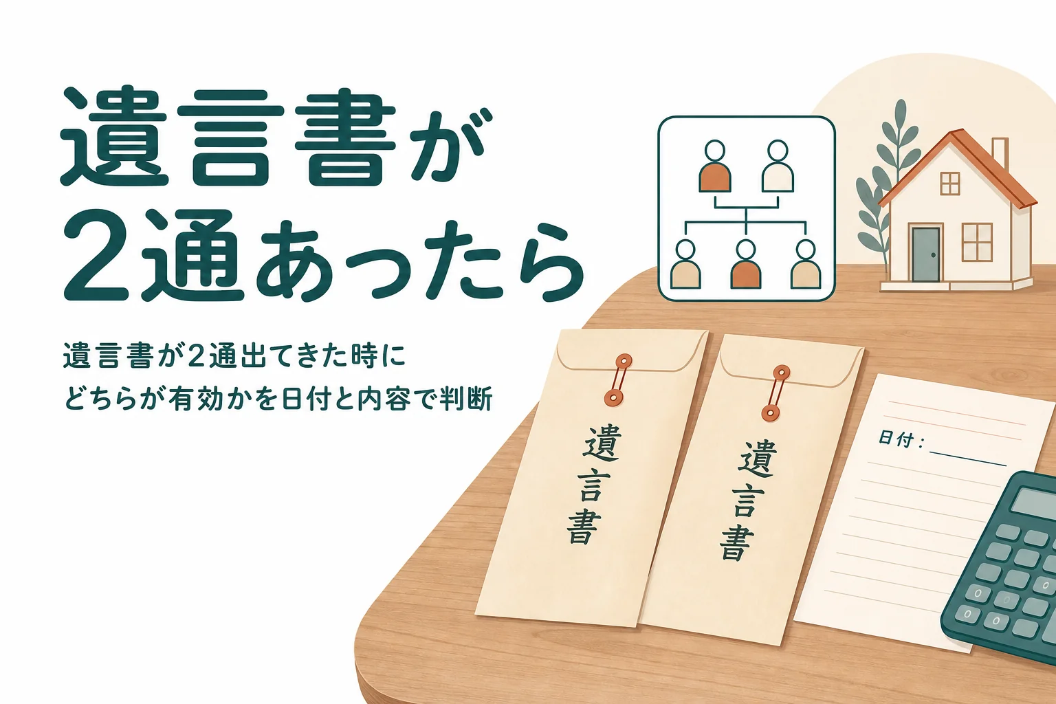 遺言書が2通出てきた時にどちらが有効かを解説する記事のアイキャッチ