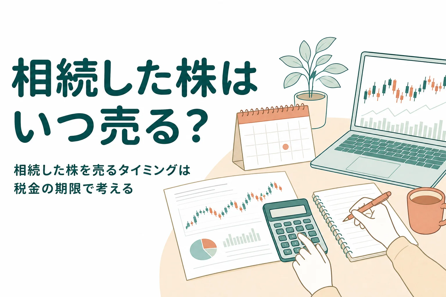 相続した株を売るタイミングを税金と株価の両面から解説する記事のアイキャッチ