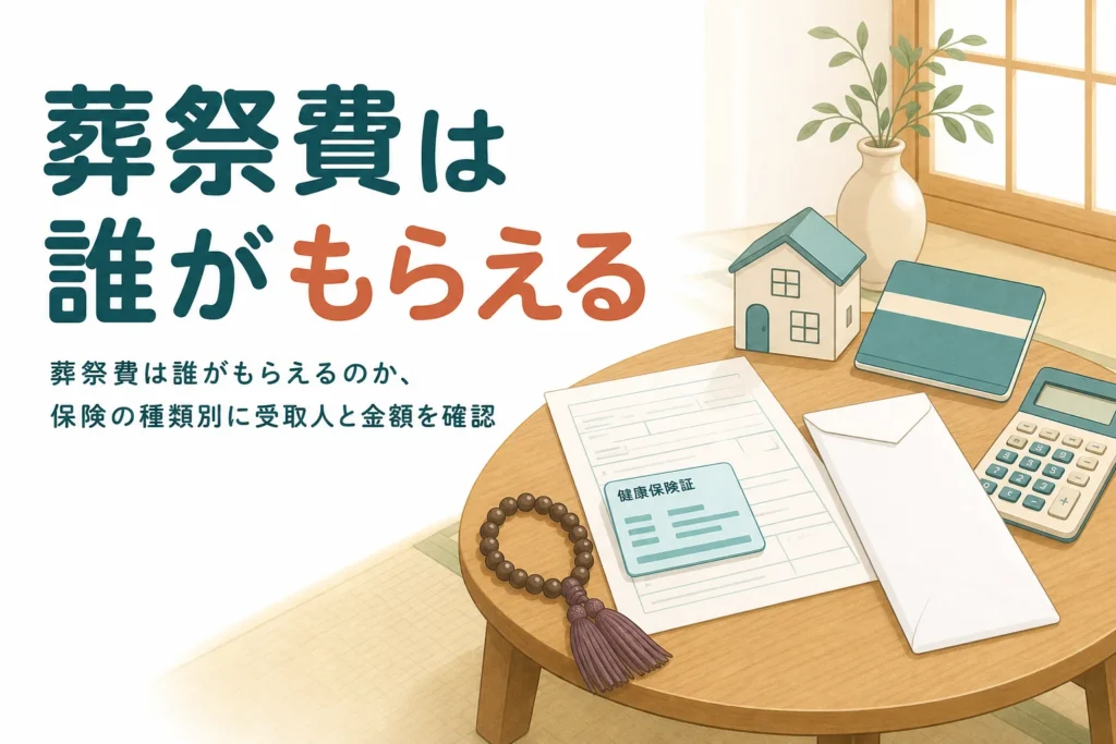 葬祭費や埋葬料を誰が受け取れるかをケース別に解説する記事のアイキャッチ