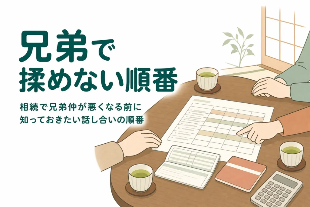 相続で兄弟仲が悪くなる前に知っておきたい話し合いの順番を解説する記事のアイキャッチ