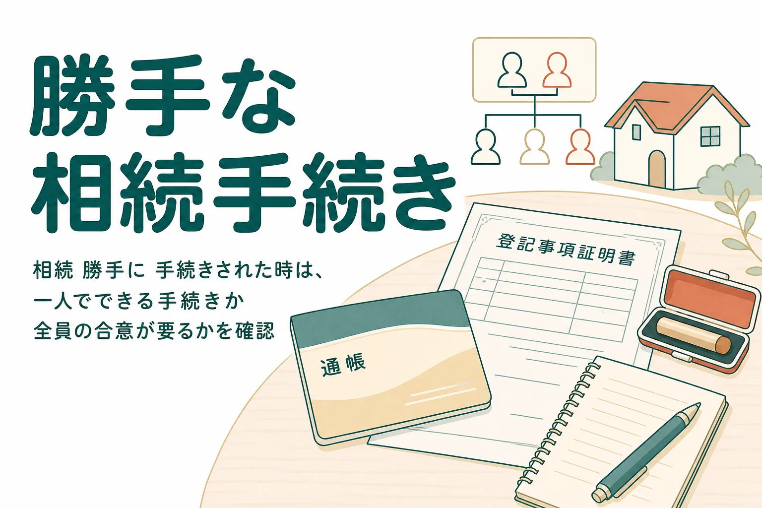 相続人の一人が勝手に手続きを進めていた時に確認することを解説する記事のアイキャッチ