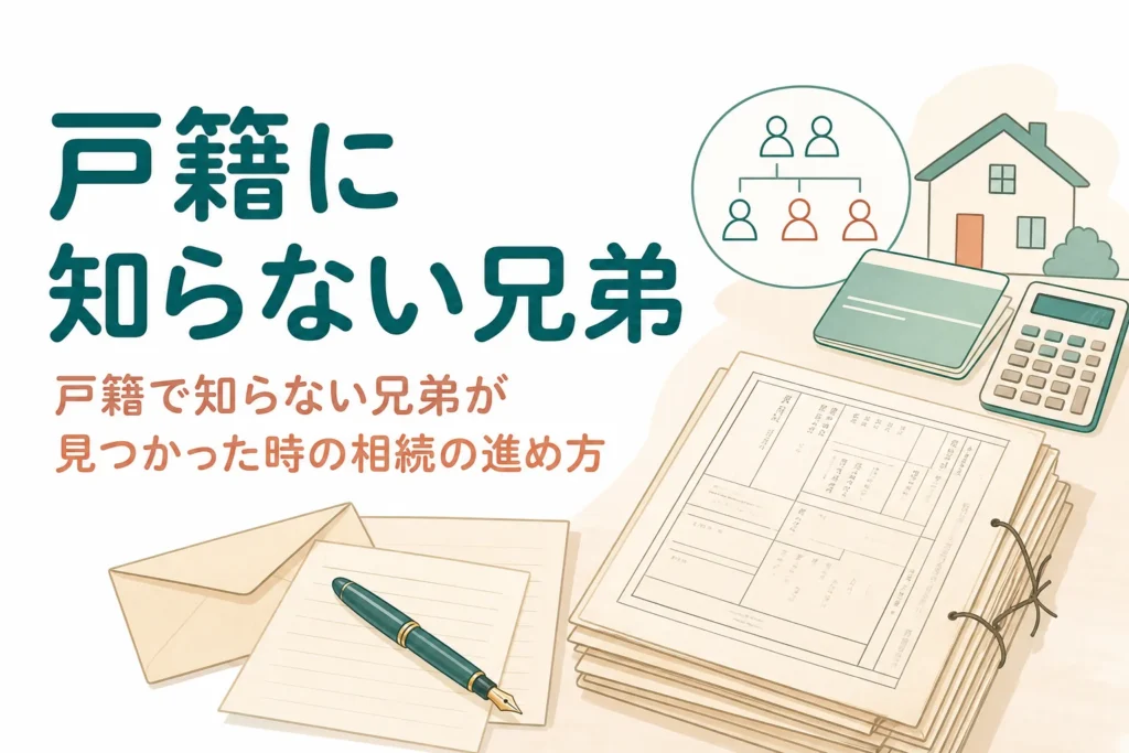 相続で戸籍を取り寄せたら知らない兄弟がいた時の進め方を解説する記事のアイキャッチ
