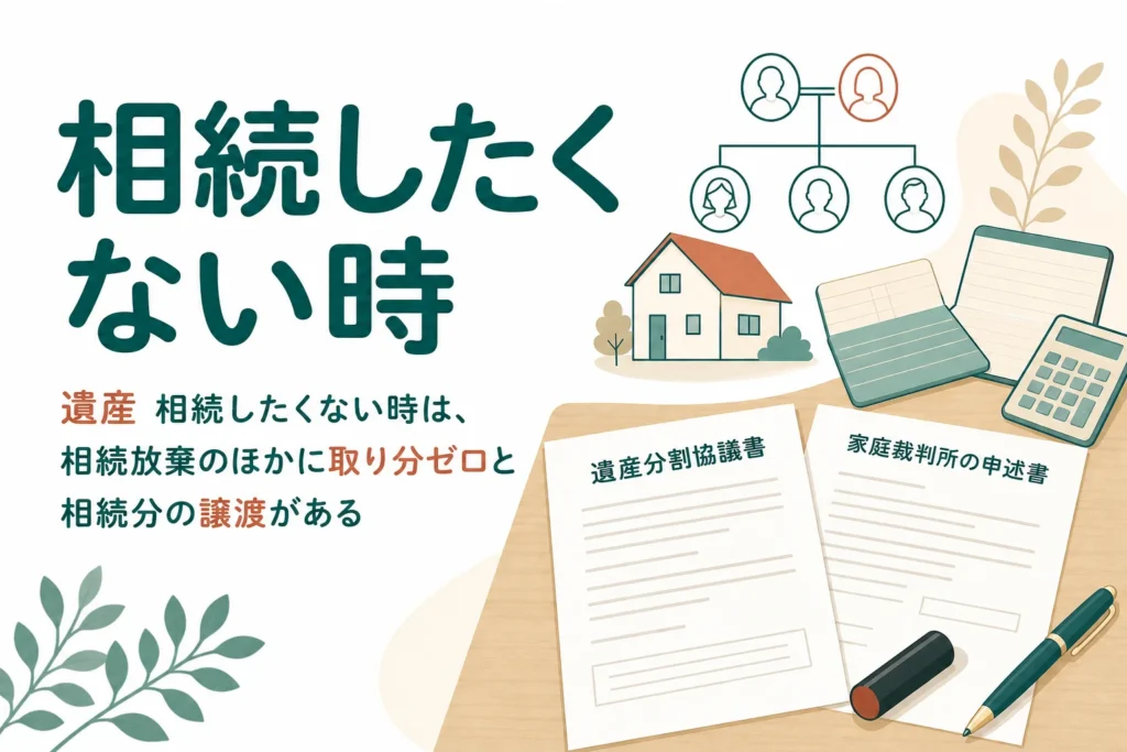 親の遺産を相続したくない時に放棄以外の方法を比べる記事のアイキャッチ
