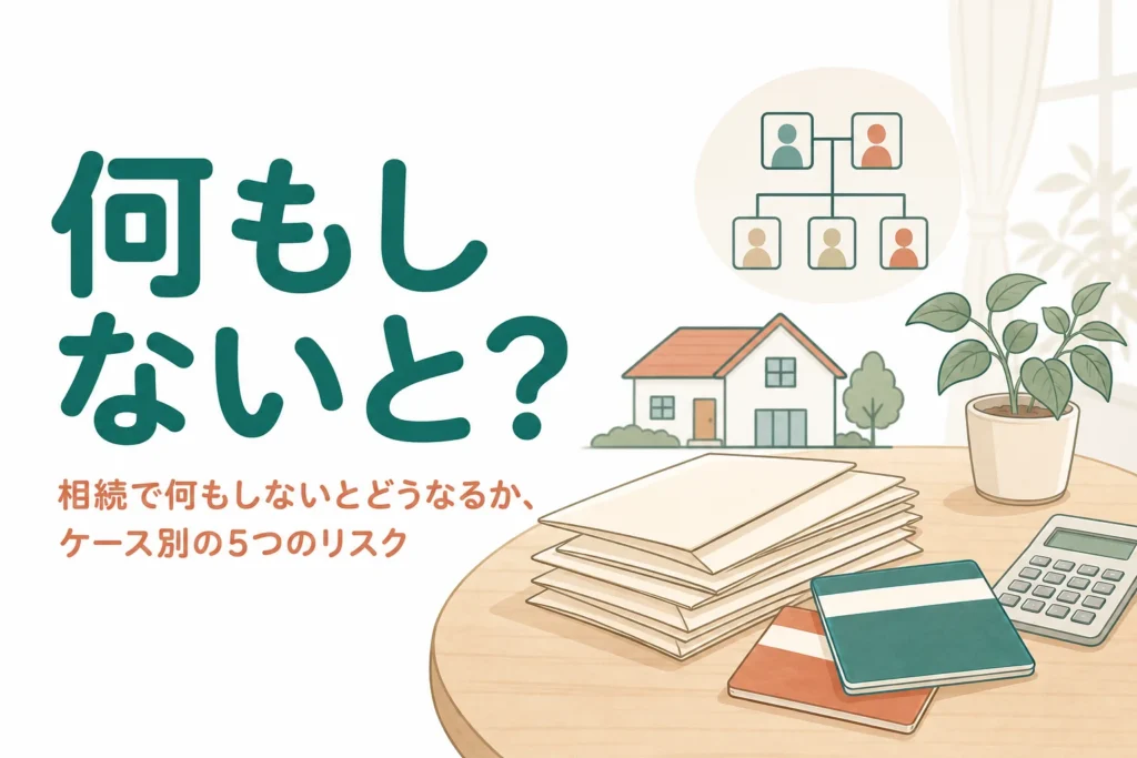 相続で何もしないとどうなるか、放っておいた時のリスクを解説する記事のアイキャッチ
