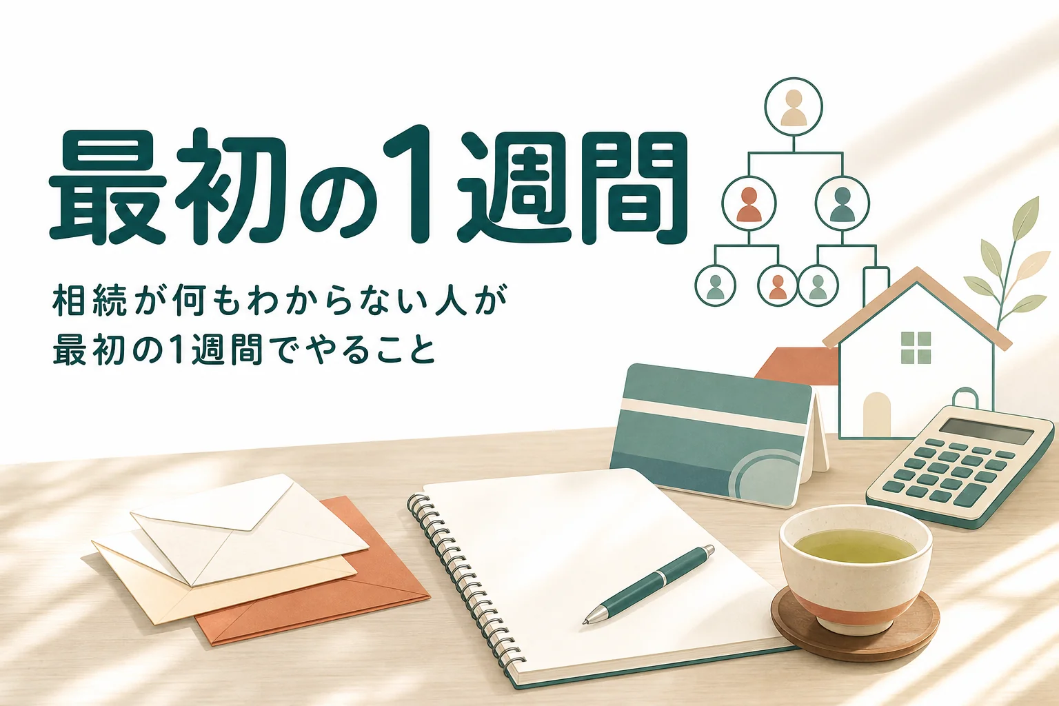 相続のことを何も知らない人が最初の1週間でやることを解説する記事のアイキャッチ