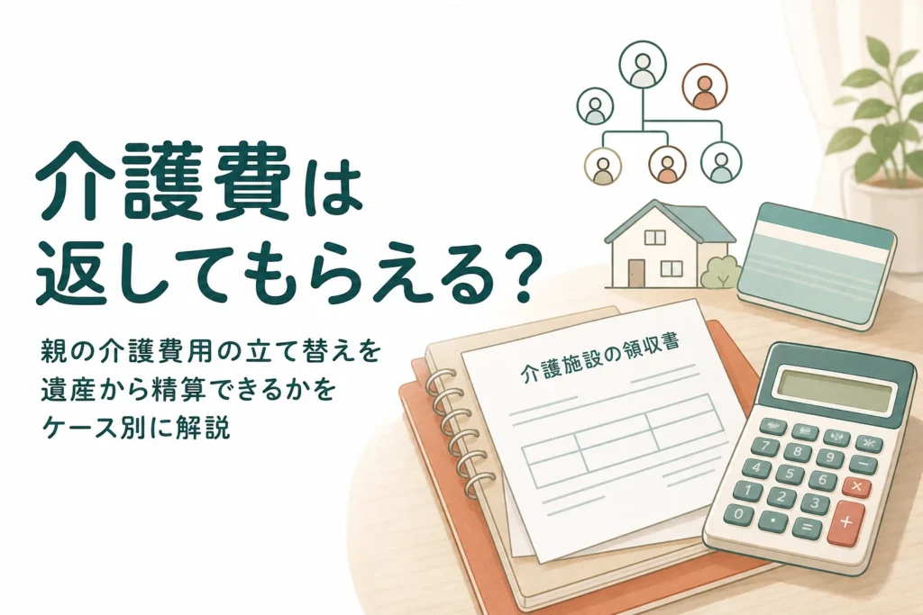 親の介護費用を立て替えた子が遺産から返してもらえるかを解説する記事のアイキャッチ