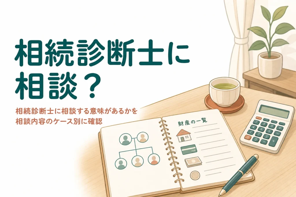 相続診断士に相談する意味があるかを相談内容別のケースで確認する記事のアイキャッチ