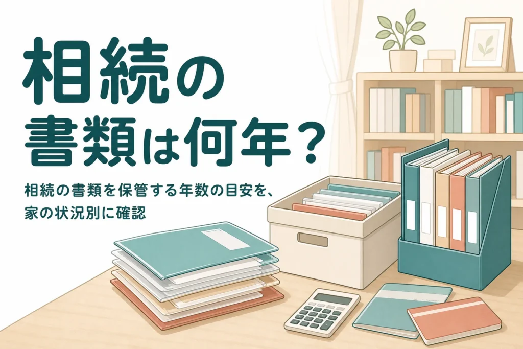 相続の書類を何年保管するかを家の状況別に確認する記事のアイキャッチ
