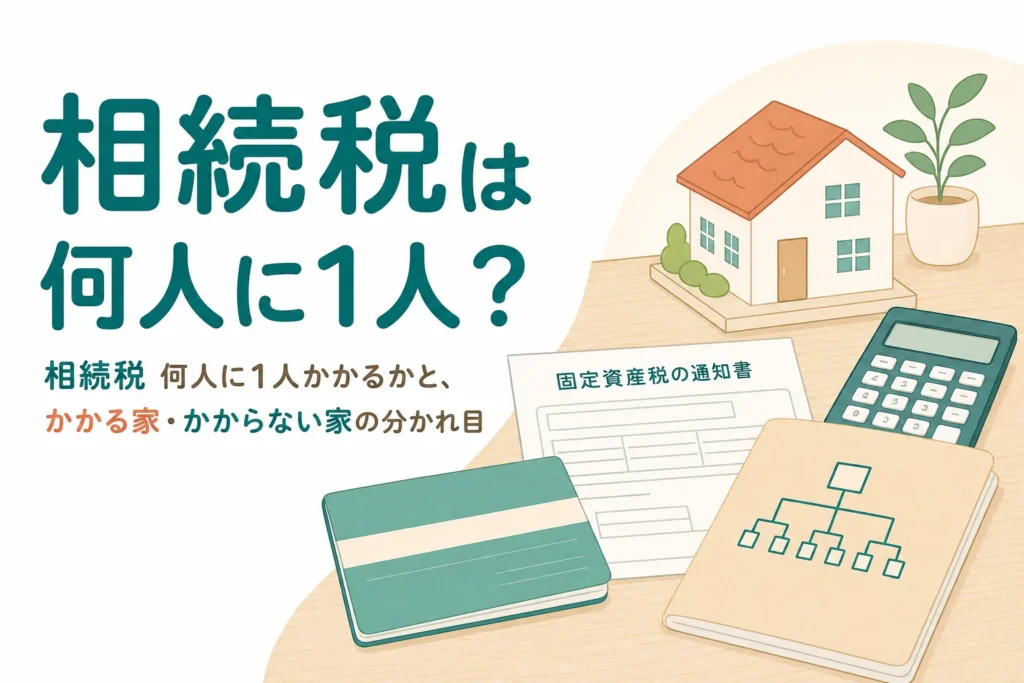 相続税がかかる人の割合と、かかる家・かからない家の違いを解説する記事のアイキャッチ