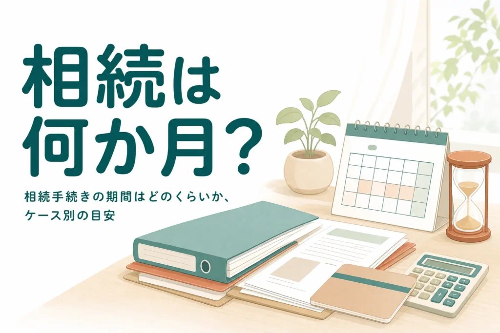 相続手続きが全部でどのくらいかかるかをケース別に解説する記事のアイキャッチ