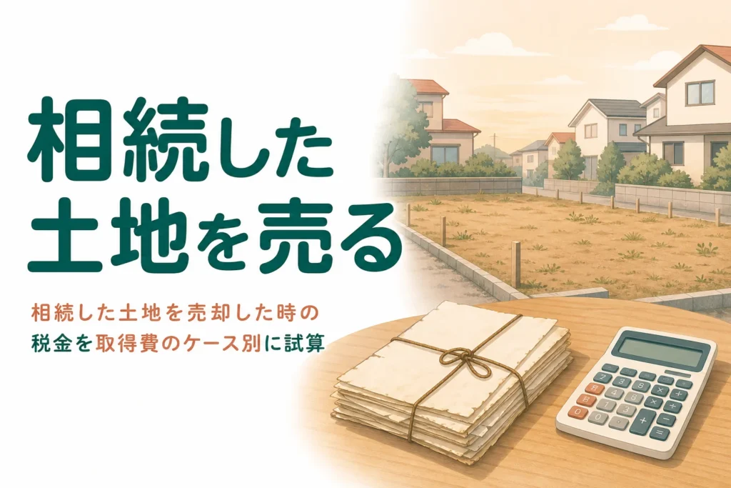相続した土地を売却した時の税金を取得費が分かる・分からないケース別に試算する記事のアイキャッチ