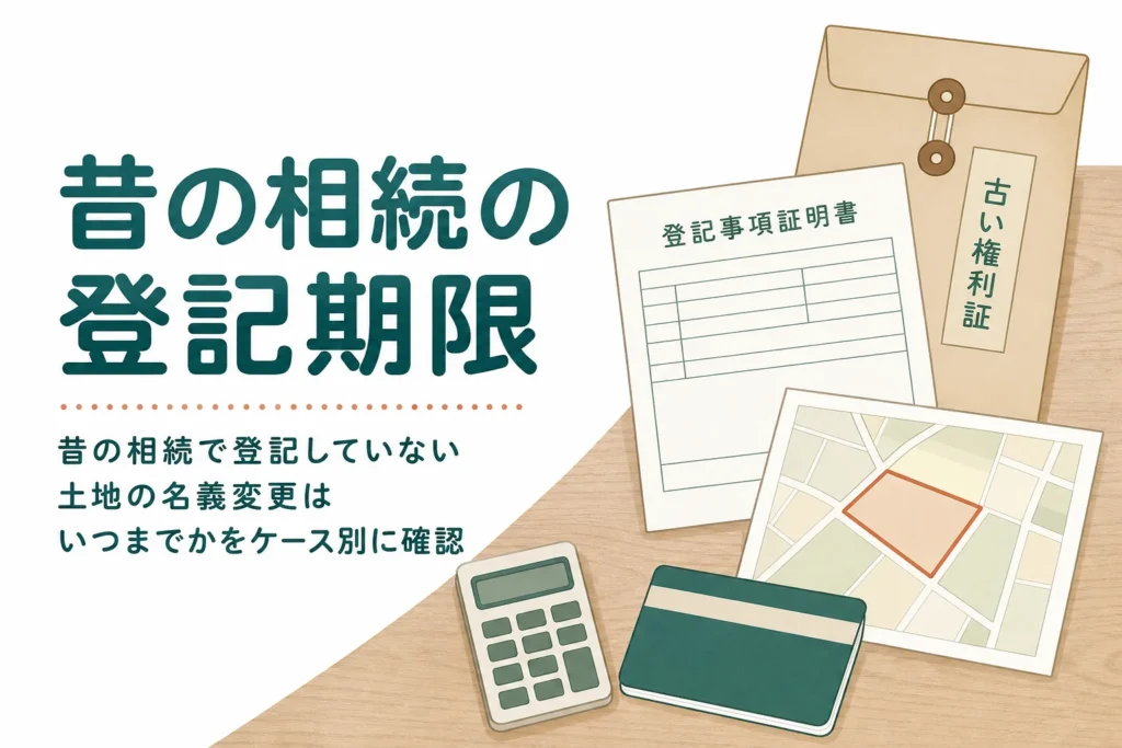 昔の相続で登記していない土地の名義変更の期限を解説する記事のアイキャッチ