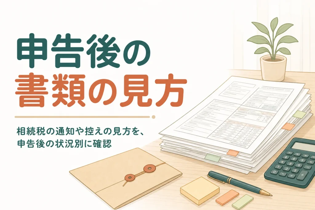 相続税の申告後に届く通知や控えの見方を状況別に確認する記事のアイキャッチ