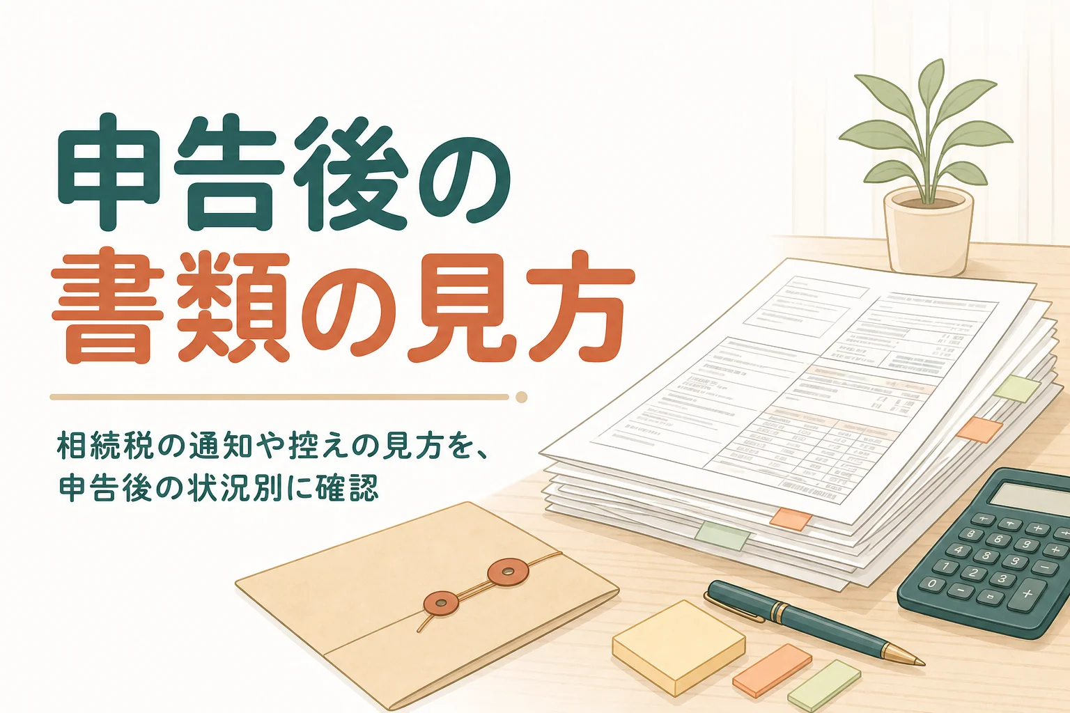 相続税の申告後に届く通知や控えの見方を状況別に確認する記事のアイキャッチ