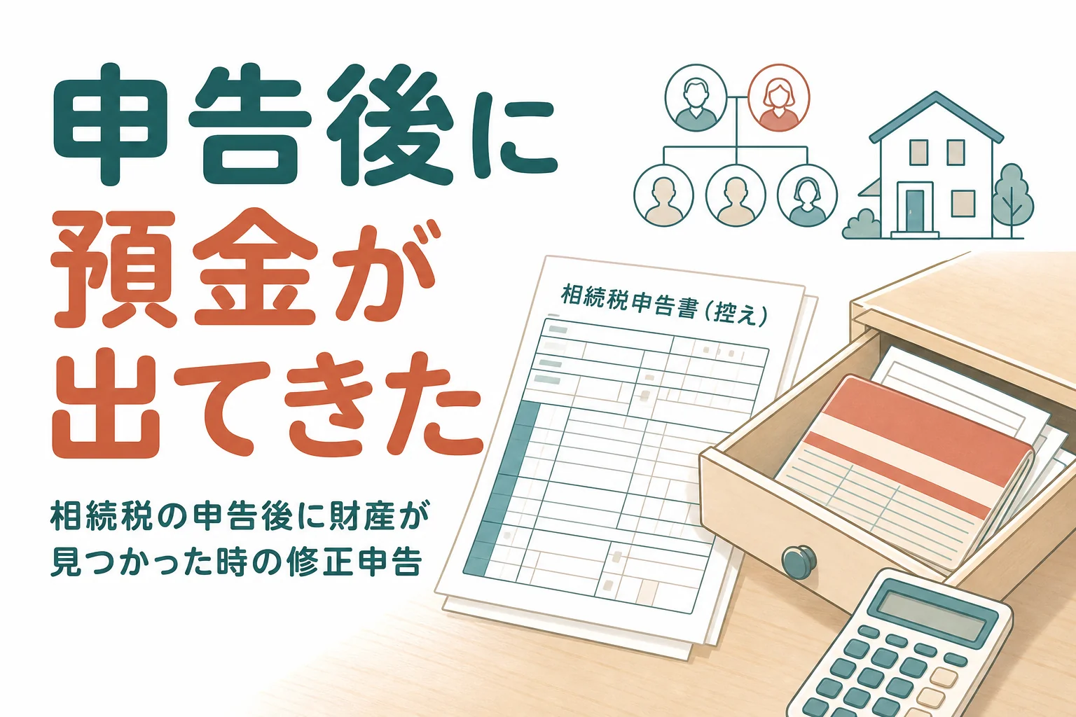 相続税の申告後に財産が見つかった時の修正申告を解説する記事のアイキャッチ