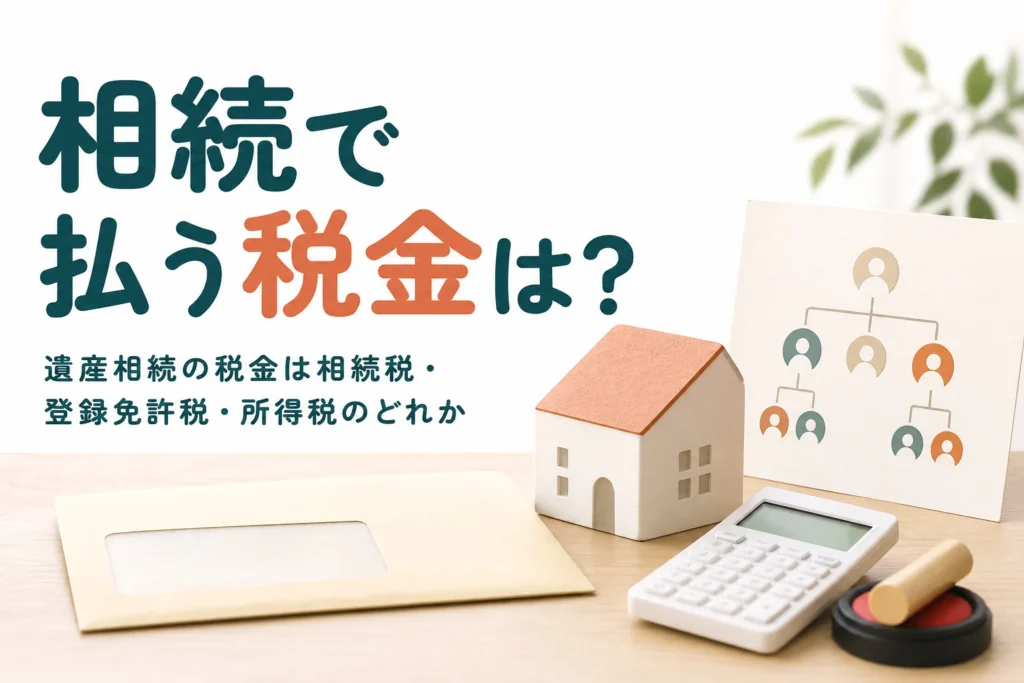 遺産相続で払う税金の種類をケース別に解説する記事のアイキャッチ