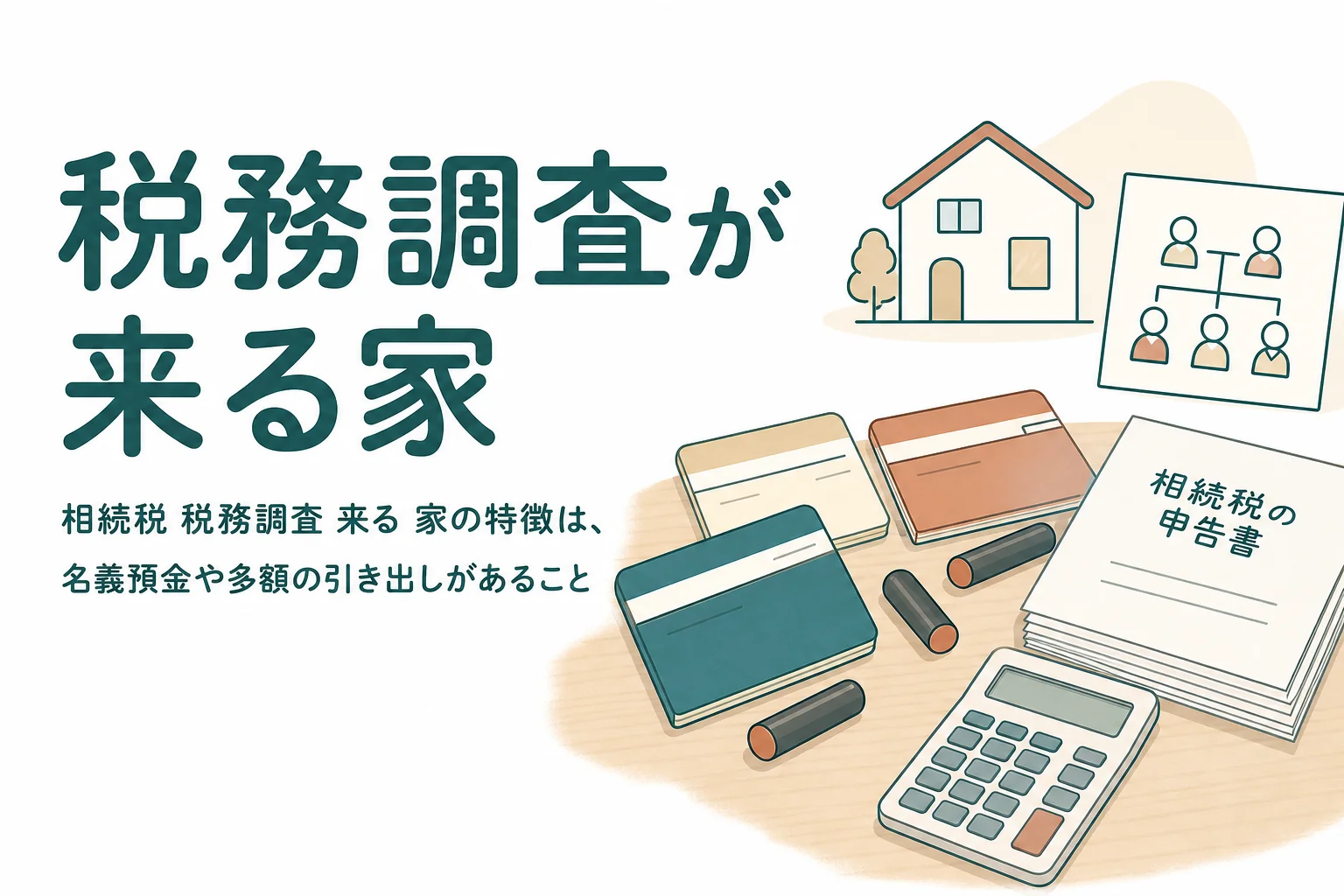 相続税の税務調査が来やすい家の特徴をケース別に解説する記事のアイキャッチ