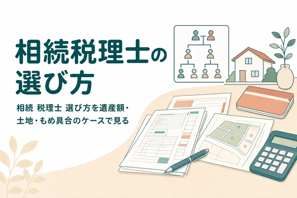 相続に強い税理士の選び方を遺産額や土地の有無のケース別に紹介する記事のアイキャッチ