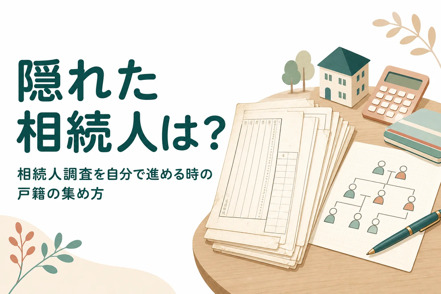前婚の子や養子がいるかもしれない時に、相続人調査を自分で進める方法を解説する記事のアイキャッチ