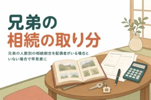 兄弟が相続人になる時の人数別の取り分を解説する記事のアイキャッチ