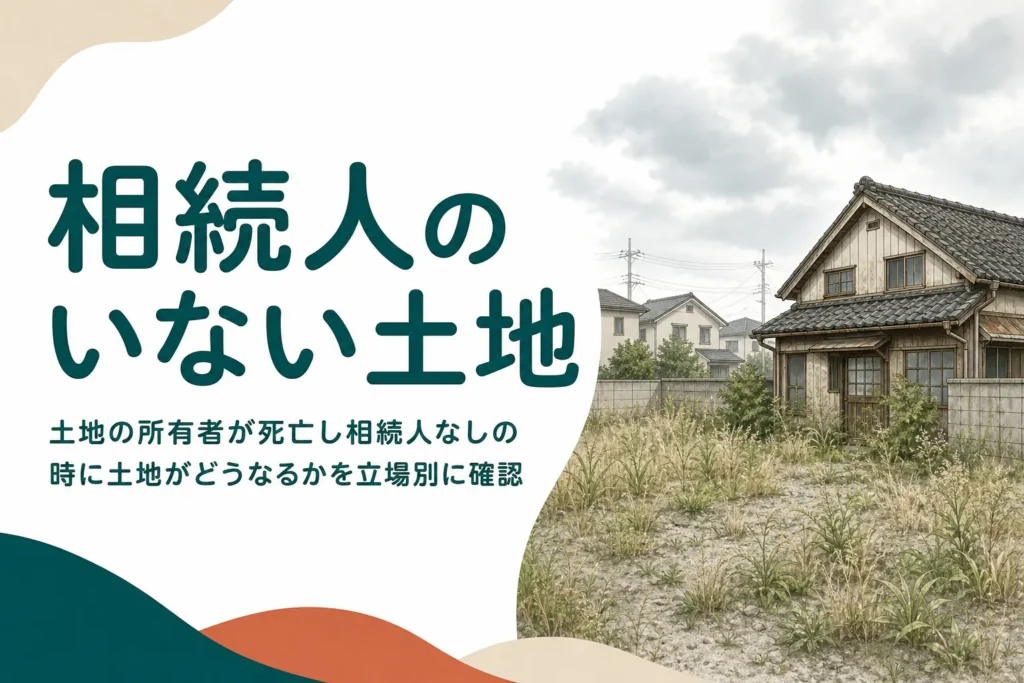 土地の所有者が死亡し相続人がいない時の土地の行方をまとめた記事のアイキャッチ