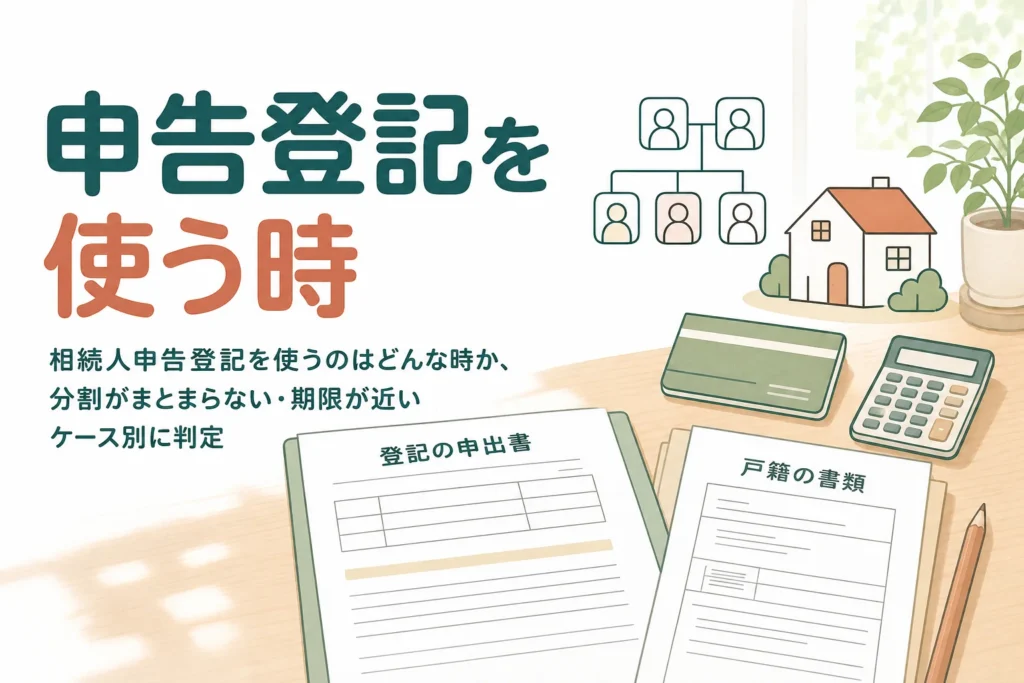 相続人申告登記を使う場面をケース別に判定する記事のアイキャッチ
