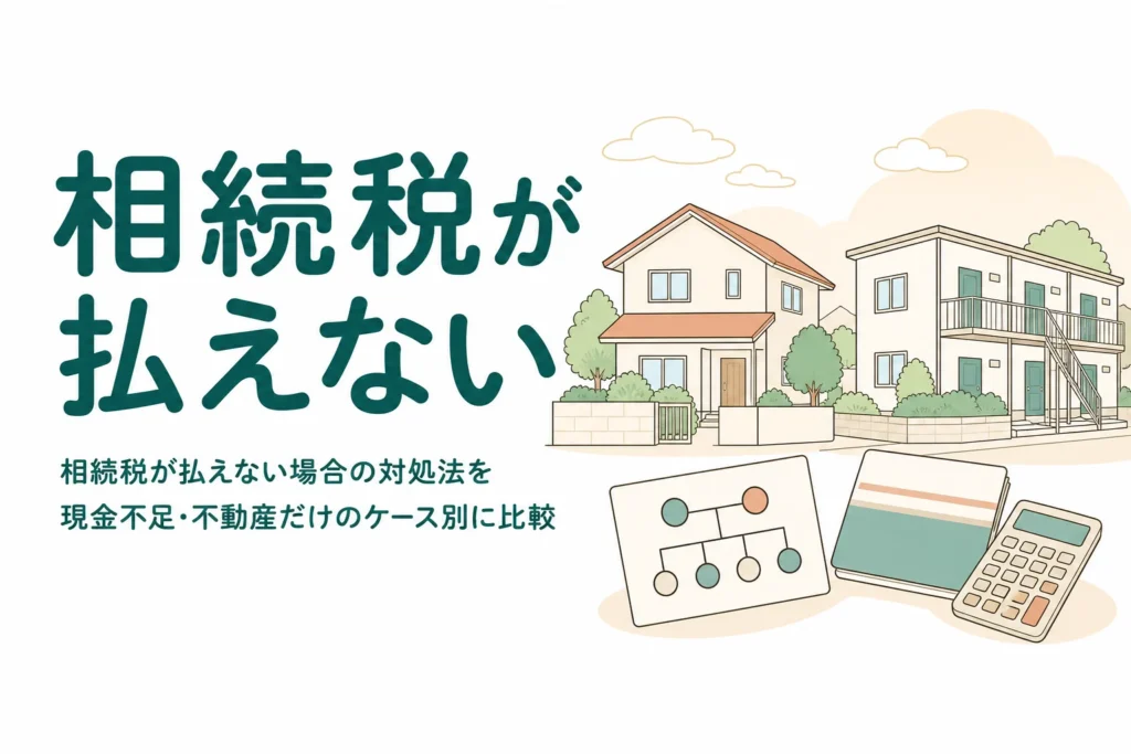 相続税が払えない場合の対処法をケース別に比べる記事のアイキャッチ