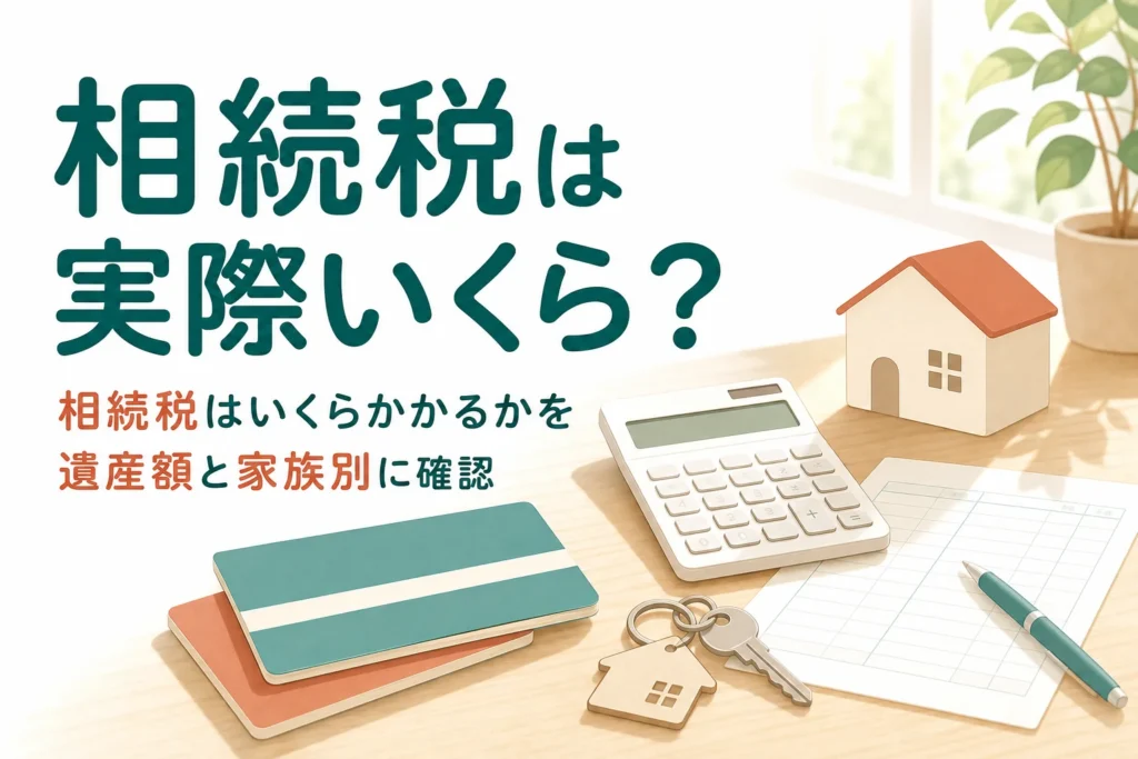 相続税を実際いくら払うかを遺産規模と家族構成別に確認する記事のアイキャッチ