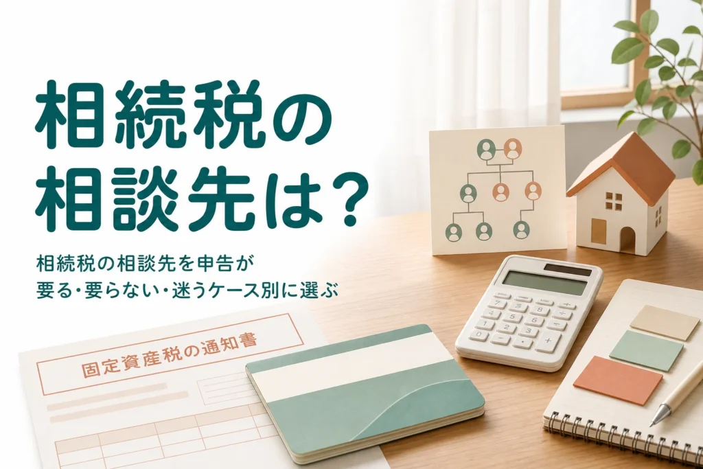 相続税の相談先を申告の要否のケース別に選ぶ記事のアイキャッチ