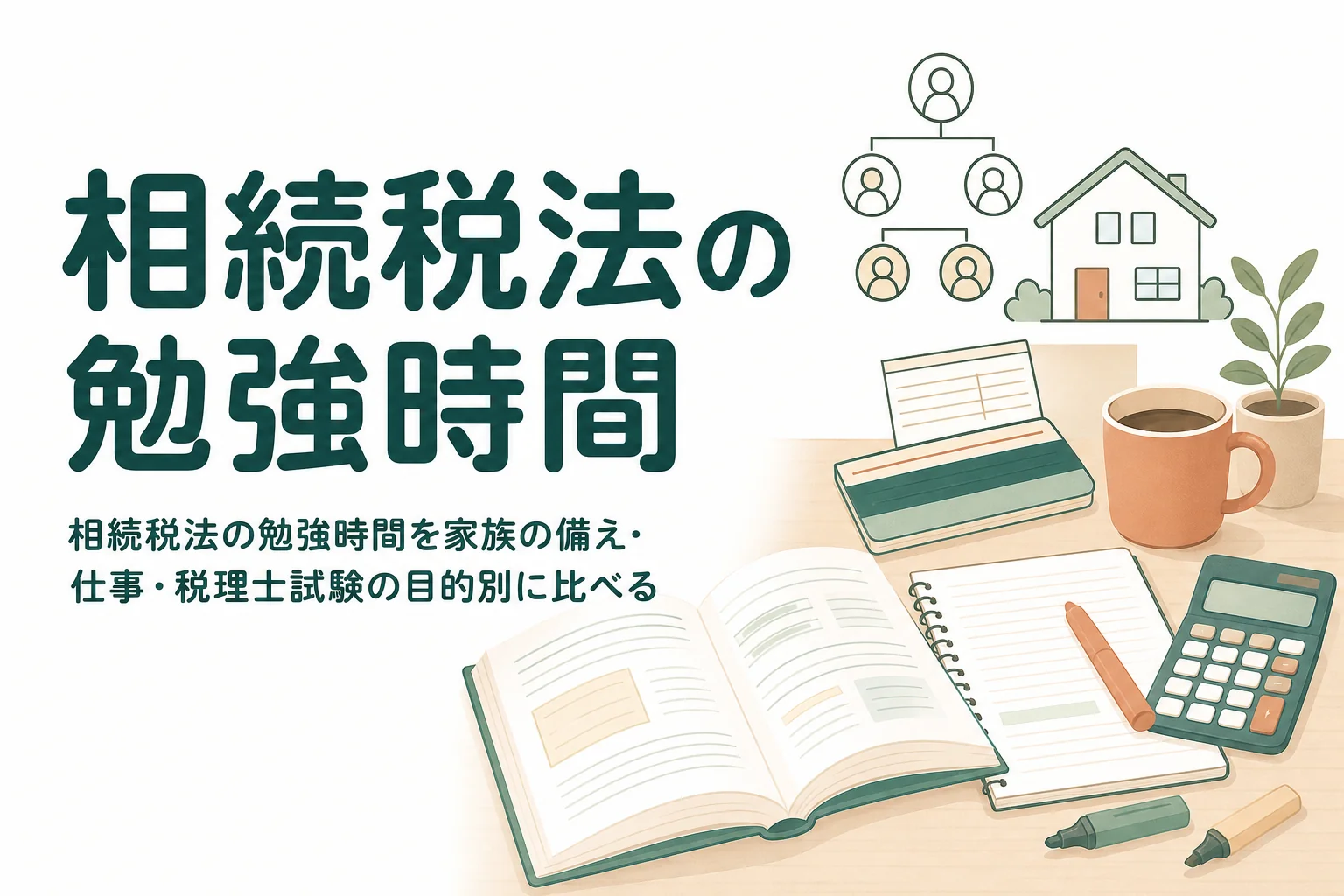 相続税法の勉強時間を目的別に比べる記事のアイキャッチ