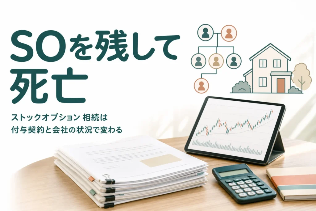未行使のストックオプションを相続した時の扱いを解説する記事のアイキャッチ