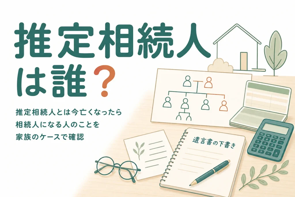 推定相続人とは誰のことかを家族のケースで確認する記事のアイキャッチ