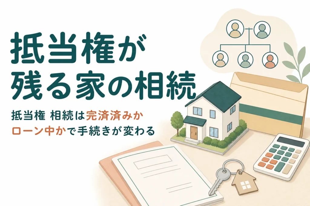 抵当権が残る家を相続した時の手続きをローンの状況別に確認する記事のアイキャッチ