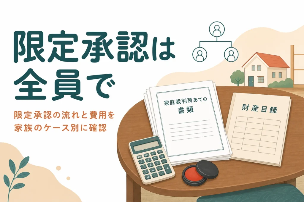 限定承認の流れと費用を家族のケース別に確認する記事のアイキャッチ