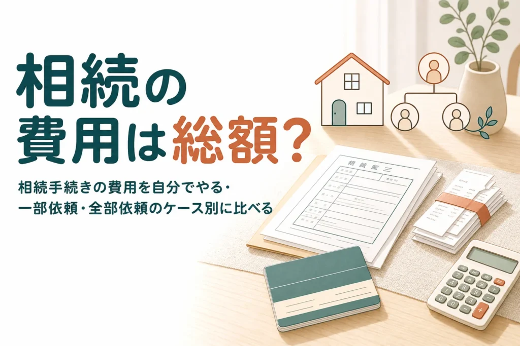 相続手続きの費用を依頼範囲別のケースで比べる記事のアイキャッチ