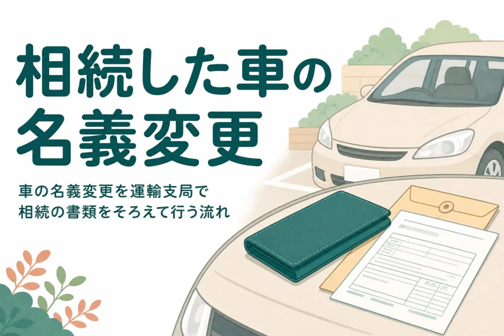 相続した車の名義変更を運輸支局で行う流れと必要書類を解説する記事のアイキャッチ