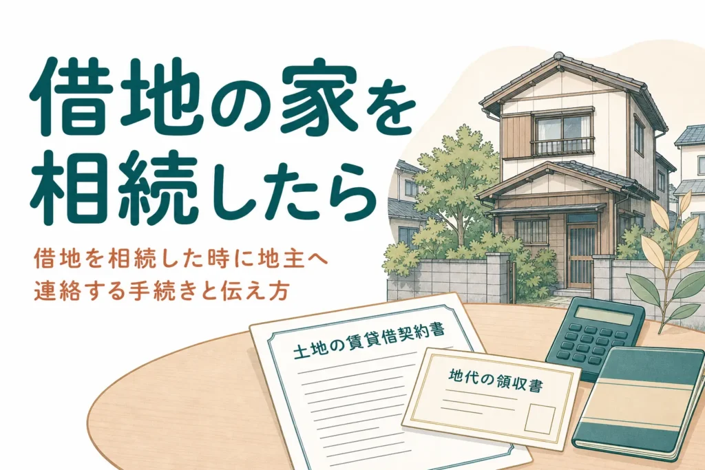 借地に建つ家を相続した時に地主へ連絡する手続きをケース別に紹介する記事のアイキャッチ