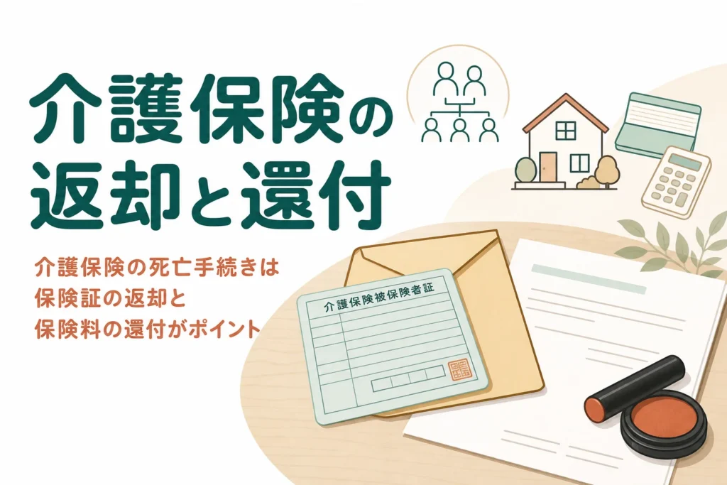 親が亡くなった時の介護保険の手続きを解説する記事のアイキャッチ