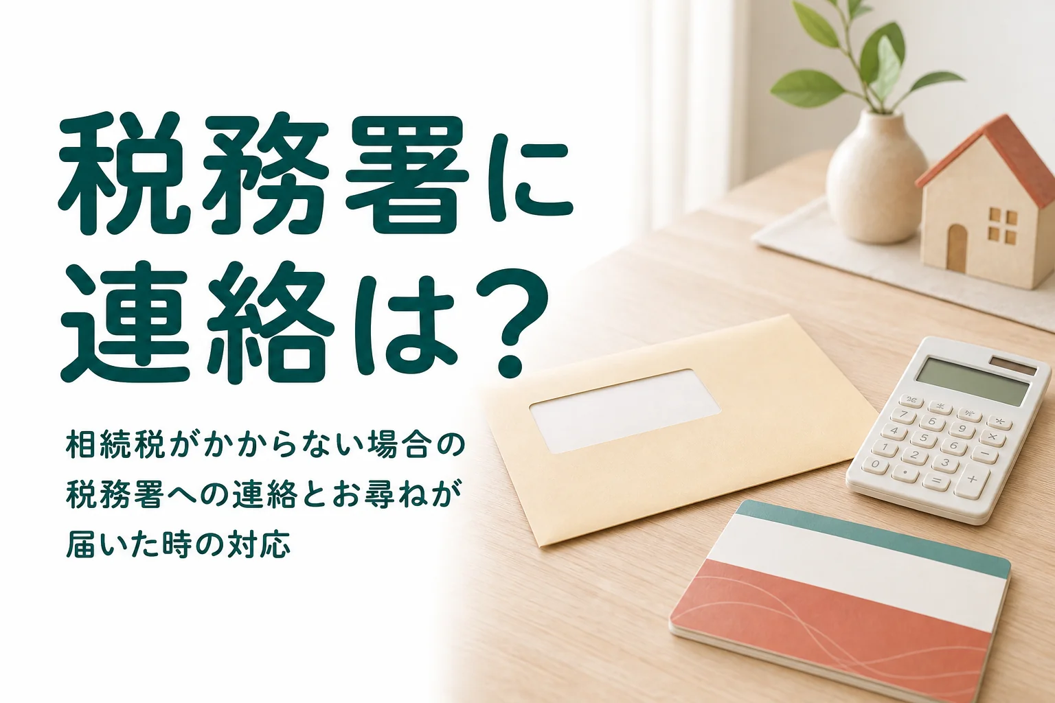 相続税がかからない場合に税務署への連絡が必要かをケース別に確認する記事のアイキャッチ